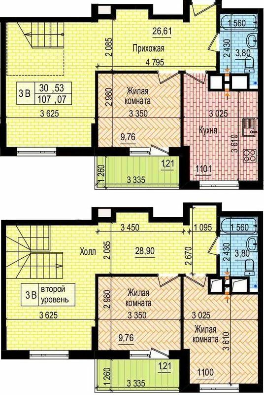 Дворівнева 107.07 м² в ЖК Пролісок від 18 000 грн/м², Харків