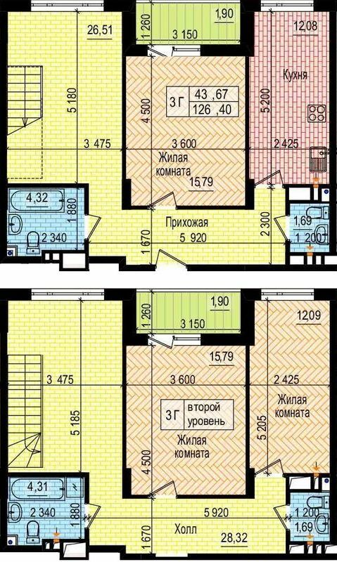 Двухуровневая 126.4 м² в ЖК Пролисок от 19 350 грн/м², Харьков