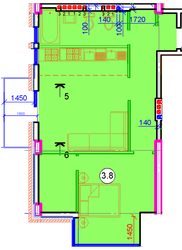 1-кімнатна 60.59 м² в ЖК Good House від 19 750 грн/м², Дніпро