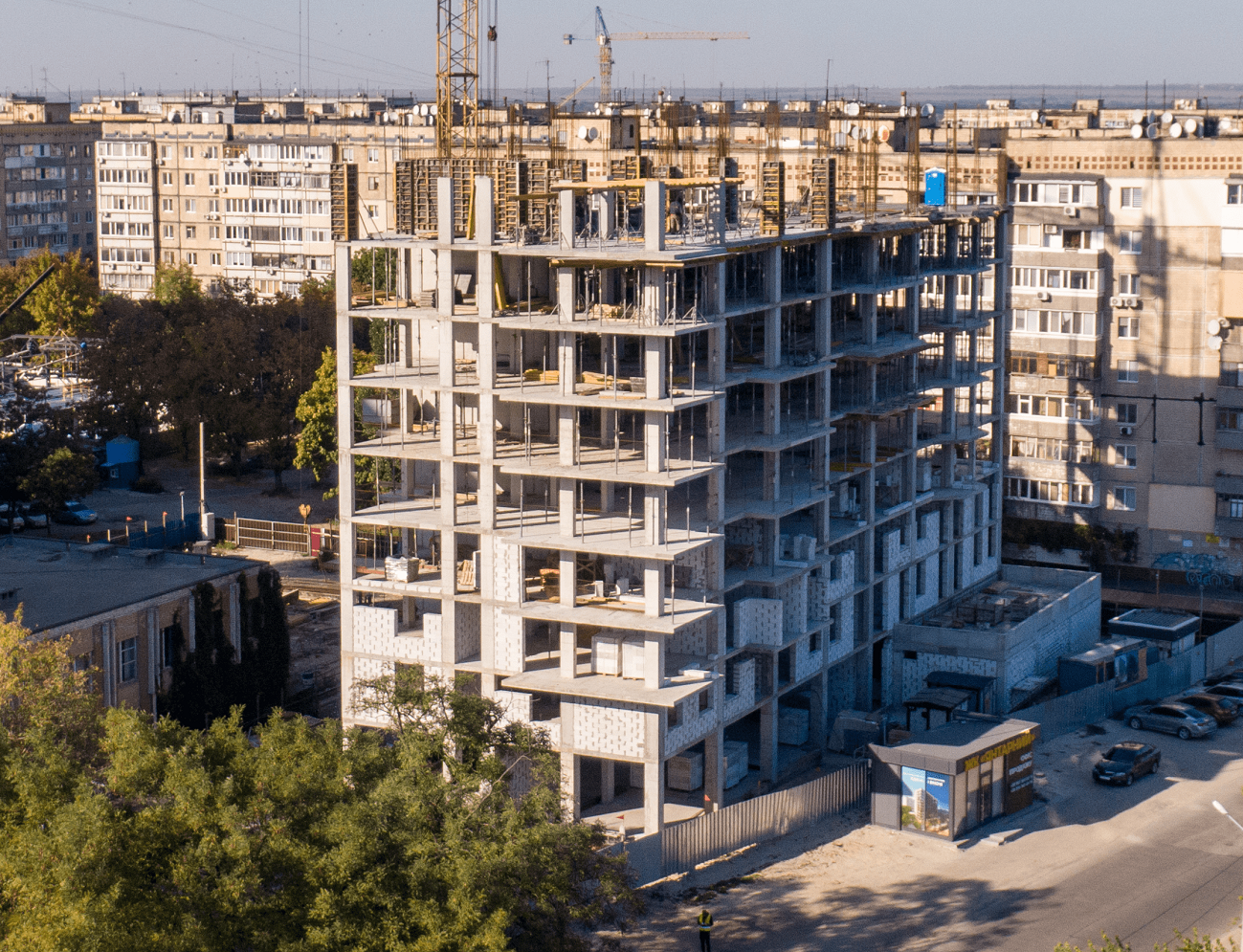 Ход строительства ЖК Янтарный, окт, 2021 год