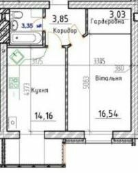 1-комнатная 40.93 м² в ЖК Затишна Фазенда от 15 300 грн/м², пгт Стрижавка