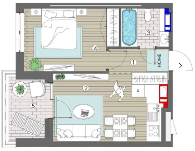 1-комнатная 39.71 м² в ЖК MAVERICK RESIDENTIAL COMPLEX от 27 750 грн/м², Киев