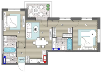 2-комнатная 69.68 м² в ЖК MAVERICK RESIDENTIAL COMPLEX от 28 950 грн/м², Киев