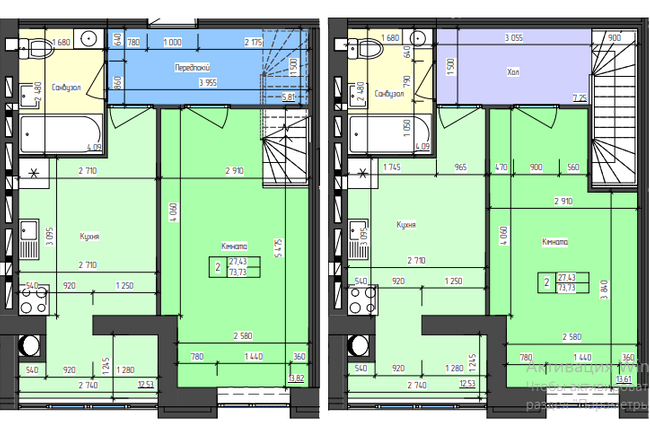 2-комнатная 73.73 м² в ЖК Ковалевский от 13 250 грн/м², Кропивницкий