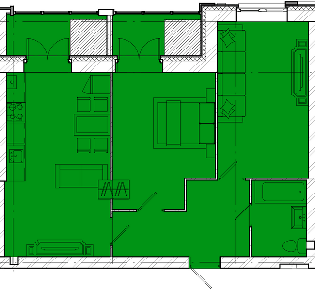 3-комнатная 68.78 м² в ЖК Днепровская Ривьера от 19 000 грн/м², г. Кременчуг