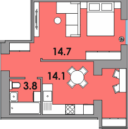 1-комнатная 35.8 м² в ЖК Orange City от 16 750 грн/м², г. Вараш