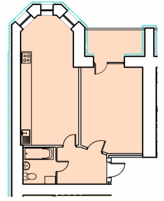 1-комнатная 53.53 м² в ЖК Эспланада от 16 050 грн/м², Сумы