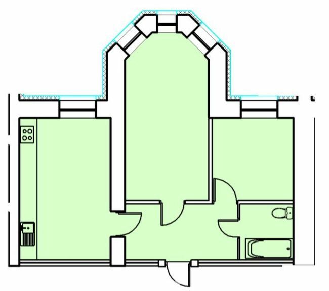 2-комнатная 53.31 м² в ЖК Эспланада от 16 000 грн/м², Сумы