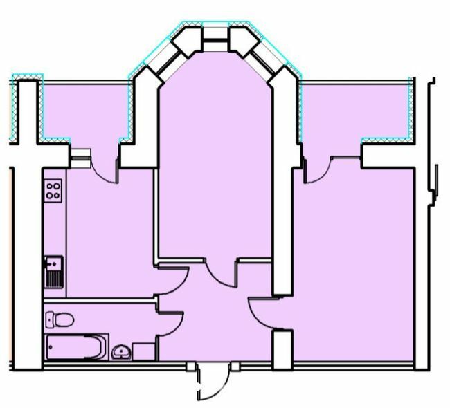 2-кімнатна 60.2 м² в ЖК Еспланада від 16 000 грн/м², Суми