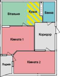 2-кімнатна 56.17 м² в ЖК на вул. Київська від 16 500 грн/м², Тернопіль