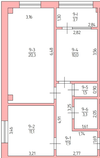 2-комнатная 57.8 м² в ЖК The Loft от 8 150 грн/м², г. Новая Каховка