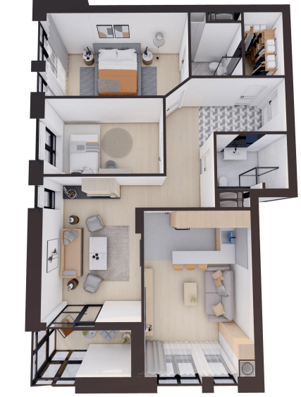 3-комнатная 96.4 м² в ЖК Замкова Брама от 41 800 грн/м², г. Белая Церковь