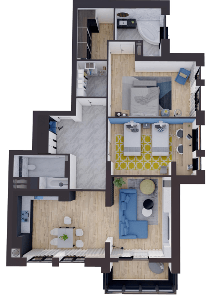 3-комнатная 120.88 м² в ЖК Замкова Брама от 41 800 грн/м², г. Белая Церковь