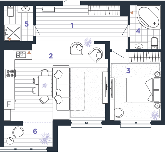 2-комнатная 65 м² в ЖК Manhattan Up от 28 500 грн/м², Ивано-Франковск