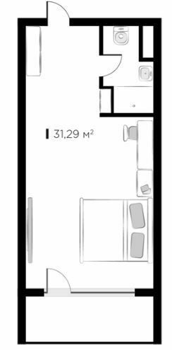 Свободная планировка 31.29 м² в Апарт-отель CITYZEN Ya от 71 450 грн/м², г. Яремче