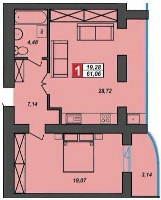 2-кімнатна 61.06 м² в ЖК Sportcity від 19 200 грн/м², Хмельницький