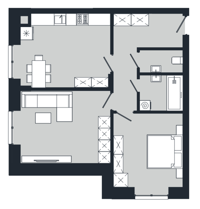 2-кімнатна 62.75 м² в ЖК Vodogray UN1T від 25 750 грн/м², Чернівці