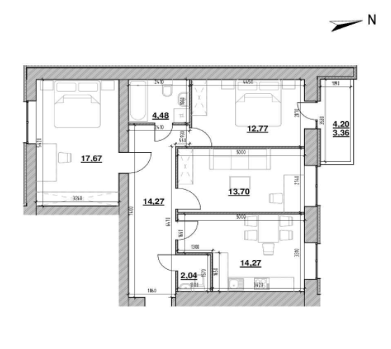 3-комнатная 82.56 м² в ЖК Компаньон от 20 054 грн/м², с. Сокольники