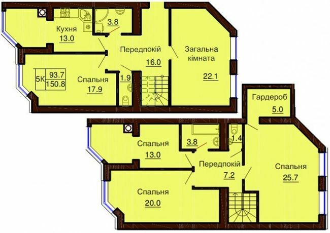 Двухуровневая 150.8 м² в ЖК София Клубный от 30 000 грн/м², с. Софиевская Борщаговка