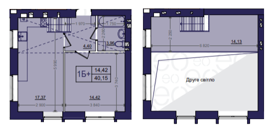 Двухуровневая 40.15 м² в ЖК Эмоция от 24 000 грн/м², с. Хотов