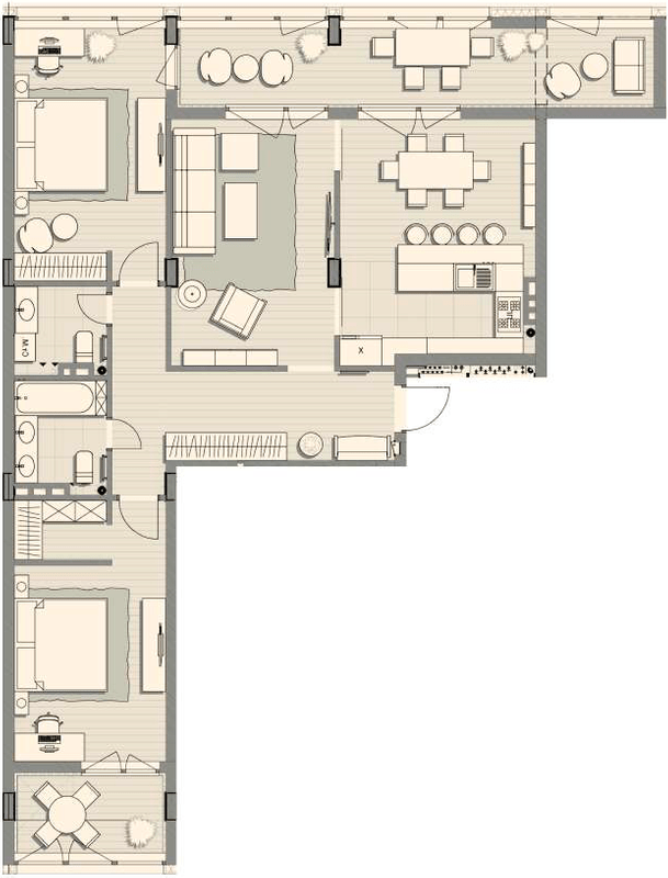 2-кімнатна 117.4 м² в ЖК Luxberry lakes & forest від 36 750 грн/м², смт Козин