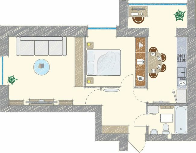 2-комнатная 53.93 м² в ЖК Модуль от 20 000 грн/м², г. Буча