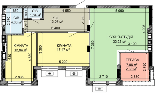 2-комнатная 86.19 м² в ЖК Найкращий квартал-2 от 23 400 грн/м², пгт Гостомель
