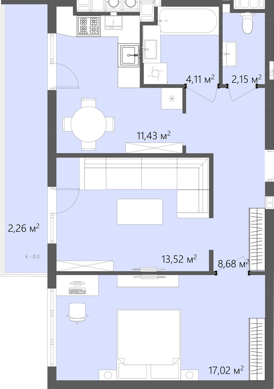 2-кімнатна 59.17 м² в ЖК GREENHOUSE CITY від 14 600 грн/м², м. Городок