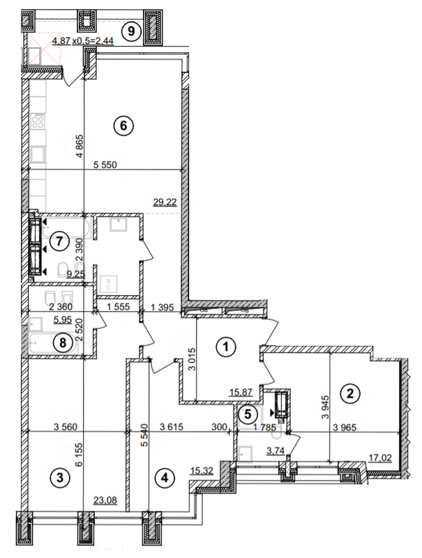 3-комнатная 121.89 м² в ЖК Crystal Park Tower от 52 000 грн/м², Киев