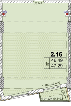 1-кімнатна 47.29 м² в Апарт-комплекс Ітака від 30 100 грн/м², Одеса