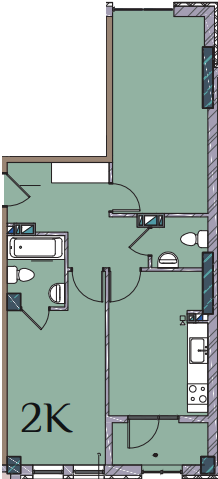 2-комнатная 60.3 м² в ЖК Гринвич Парк от 17 850 грн/м², с. Иличанка