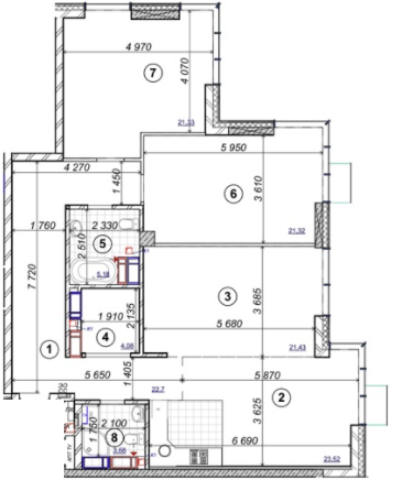 3-кімнатна 123.24 м² в ЖК RiverStone від 86 200 грн/м², Київ