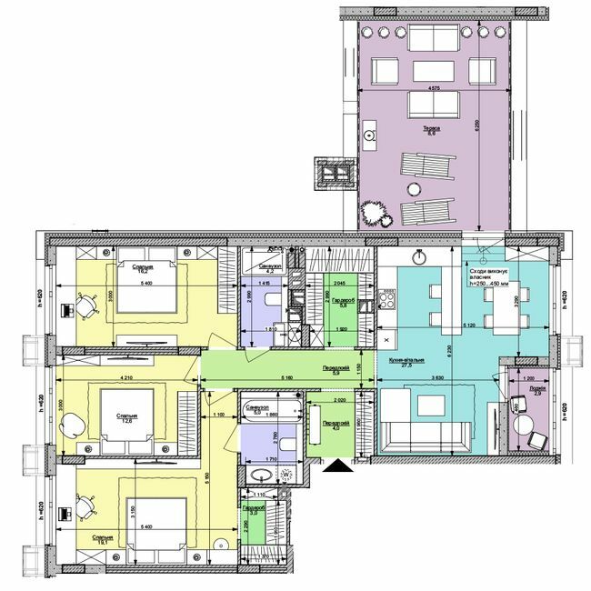 3-кімнатна 114.8 м² в ЖК Файна Таун від 54 900 грн/м², Київ