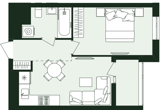 1-комнатная 37.26 м² в ЖК Avalon Zelena Street от 27 500 грн/м², Львов