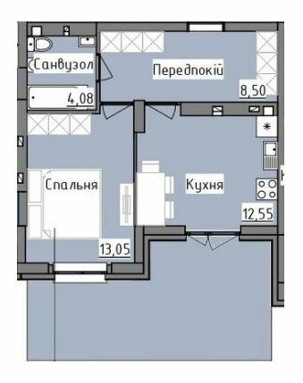 1-кімнатна 43.22 м² в ЖК R2 Residence від 19 750 грн/м², Львів