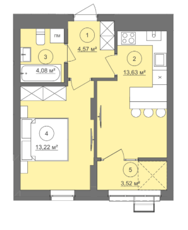 1-комнатная 39.02 м² в ЖК Well Home от 28 250 грн/м², Львов