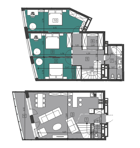 Двухуровневая 126.86 м² в ЖК Парус City от 21 900 грн/м², Львов