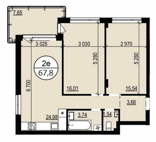 2-комнатная 67.8 м² в ЖК Гринвуд 2 от 20 150 грн/м², пгт Брюховичи