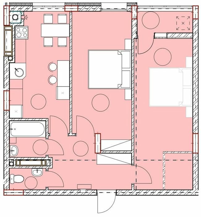 2-кімнатна 65.91 м² в ЖК Комфорт Плюс від 19 750 грн/м², м. Дубляни