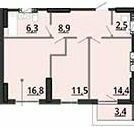 2-кімнатна 61.4 м² в ЖК BonAparte від 31 000 грн/м², Харків