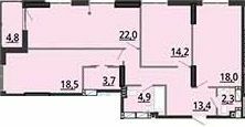 3-комнатная 98.39 м² в ЖК BonAparte от 29 500 грн/м², Харьков