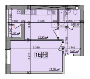 1-кімнатна 40.9 м² в ЖК Зоря від 22 500 грн/м², Вінниця