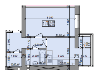 1-кімнатна 42.75 м² в ЖК Зоря від 22 500 грн/м², Вінниця