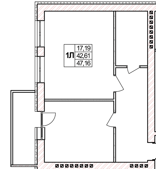 1-кімнатна 47.16 м² в ЖК Мічуріна від 15 000 грн/м², с. Агрономічне