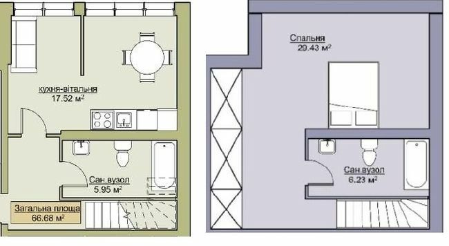 Дворівнева 66.68 м² в ЖК Лайм від 13 800 грн/м², с. Агрономічне