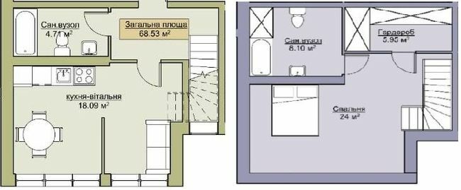 Дворівнева 68.53 м² в ЖК Лайм від 13 800 грн/м², с. Агрономічне