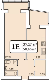 1-кімнатна 60.68 м² в ЖК Олександрівський 2 від 17 550 грн/м², Запоріжжя