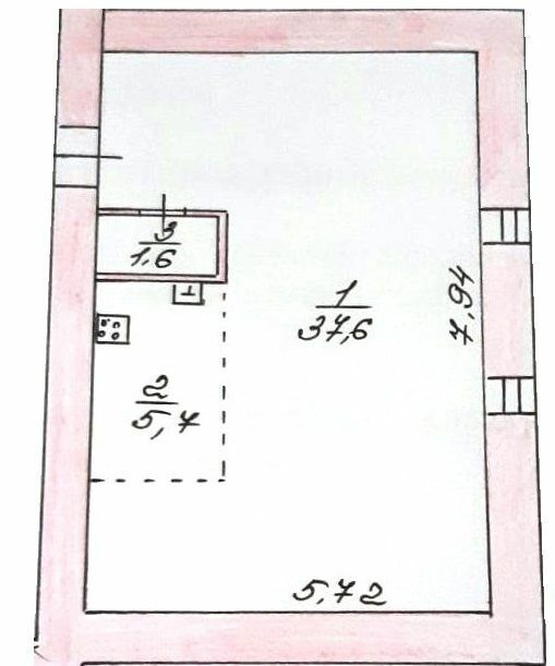 1-комнатная 44.9 м² в КД Наваль от 23 150 грн/м², Николаев