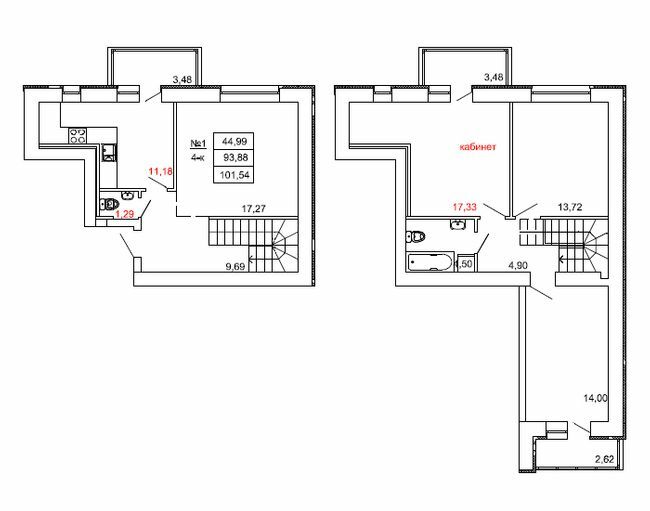 Двухуровневая 101.54 м² в ЖК на ул. Сенная, 19 от 22 000 грн/м², Полтава