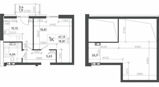 Двухуровневая 67.13 м² в ЖК Scandia от 22 000 грн/м², г. Бровары